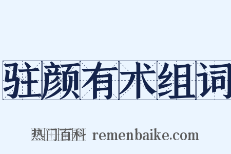 驻颜有术组词是什么意思的图片